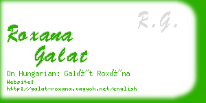 roxana galat business card